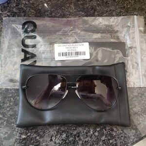 Quay Australia Black Aviator Sunglasses